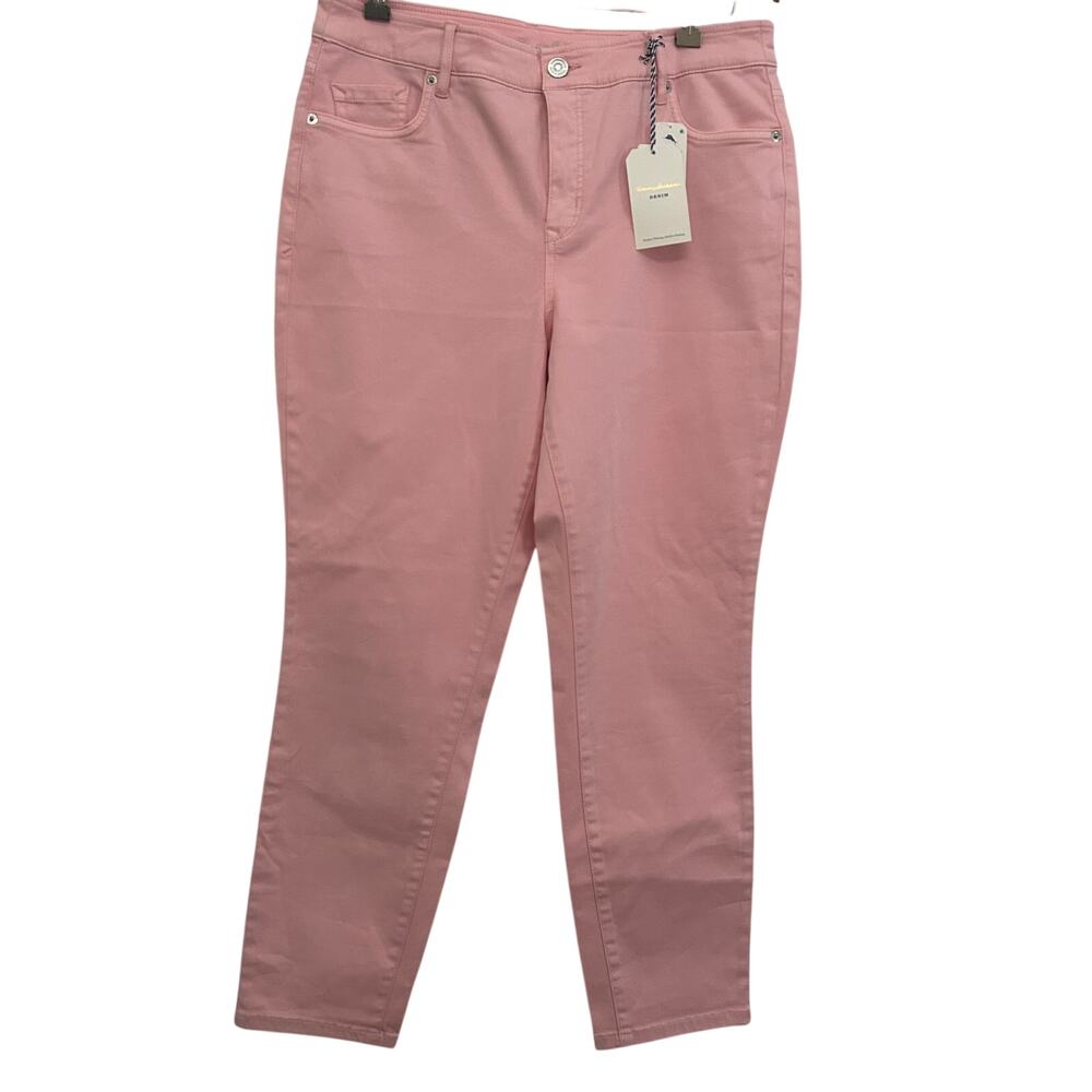 TOMMY BAHAMA BORACAY HIGH RISE ANKLE PINK PANTS SIZE 12